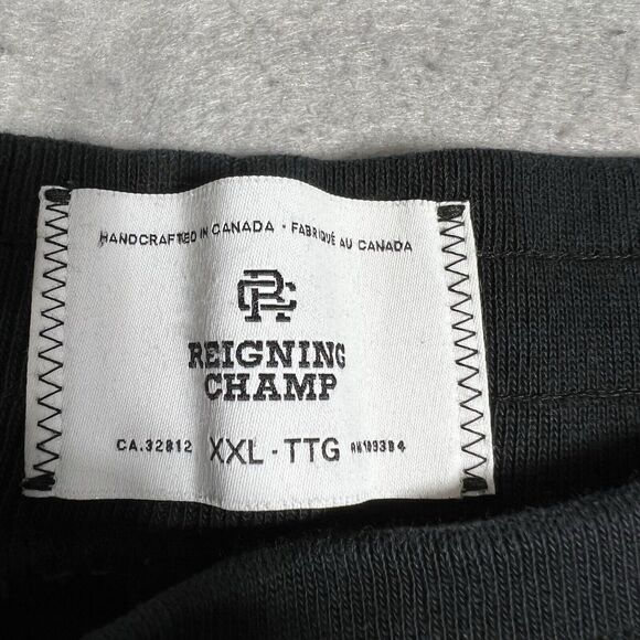 Reigning Champ Midweight Terry Standard Sweatpants Joggers XXL Black (FLAWED) - Picture 12 of 14